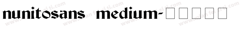 nunitosans medium字体转换